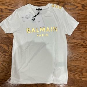 Authentic Balmain
3-Button Flocked Logo T-shirt